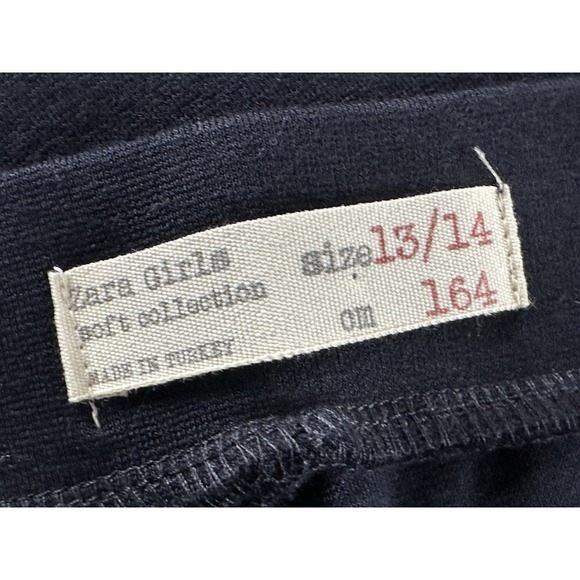 Zara‎ Women's Black High Waisted Wide Drawstring Pull On Leg Crop Pants Size S - Picture 11 of 11